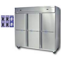 Ascend 61 Cu.Ft Commercial Freezer Cooler Combo S/s w/ 6 Half Doors - JHD-61DT