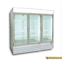 Ascend 72 Cu.Ft Cooler Merchandiser w/ 3 Glass Swing Doors - JGD-72R