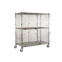 Eagle Group 27 x 51 x 69 Chrome Mobile Security Cart with Double Doors - CSC2448-X 