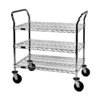 Eagle Group Medium Duty 18in x 30in Utility Cart with 3 Shelves - EU3-1830C 