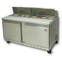 Ascend 60in Commercial Sandwich Prep Cooler Holds 16 Pans - JSP-6016