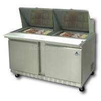 Ascend 60in Mega Top Sandwich Prep Cooler Table S/s Holds 24 Pans - JMP-6024