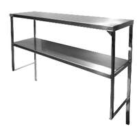 GSW USA 27"x16" Stainless Steel Double Overshelf for Worktable - DS-1627