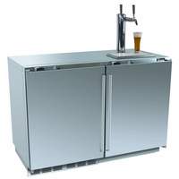 Perlick Residential 48" Stainless Beer Dispenser w/ 1 Tap & 1 Solid Door Cooler - PR-HP48RT-S-1L-1R1