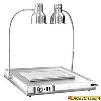 Alto-Shaam Buffet Carving Station Stainless, 2 Heat Lamps & Heated Base - 100-HSL/BCS-2