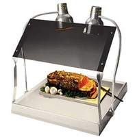 Alto-Shaam Carving Station w/ 2 Heat Lamps, Sneeze Guard & Heated Base - 100-HSL/BCS-2S