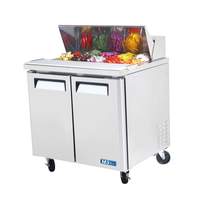 Turbo Air 36in Cold Air Sandwich & Salad Prep Cooler with 10 Pans - MST-36-N6 