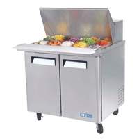 Turbo Air 36in Cold Air Mega Top Cooler Sandwich Salad Prep with 15 Pans - MST-36-15-N6 