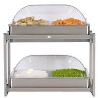 Cadco Four Pan Multi Level Warming Cabinet Buffet Server - CMLB-24RT 