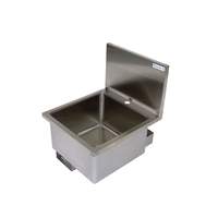 BK Resources Stainless Deck Mount Hand Sink w/ Knee Valve Bracket & Drain - BKHS-D-1616