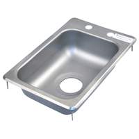 BK Resources Drop In Stainless Steel Hand Sink 10in x 14in x 5in with Drain - BK-DIS-1014-5D 