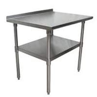 BK Resources 36x30 Work Prep Table Stainless Top with 1.5in Backsplash NSF - VTTR-3630 