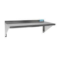 BK Resources 12in x 60in Stainless Wall Mount Shelf with Mounting Brackets - BKWS-1260 