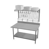 Eagle Group Commercial Pizza Prep Station Workstation Table with Shelves - TSPP2460Z 