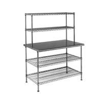 Eagle Group Commercial Work Table System 24 x 36 x 63 w/ Shelves - T2436EBW-2