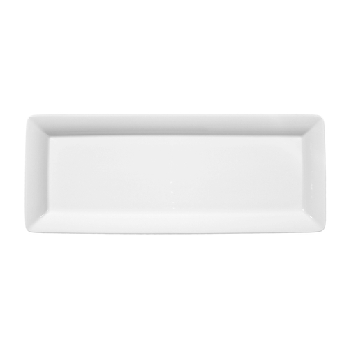 Mikasa Hospitality 001-590505 Seltmann White Porcelain 13.8" x 5.5" Rectangular Platter