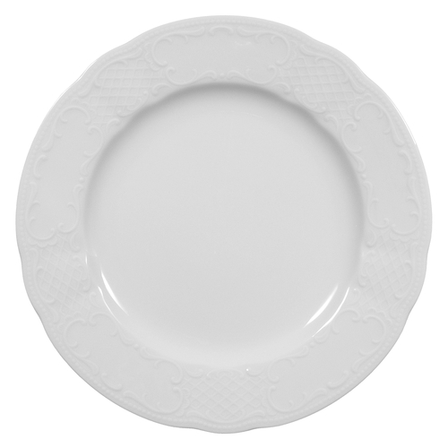 Mikasa Hospitality 001-600942 Seltmann White Porcelain 12" Dia. Plate - 6 Each