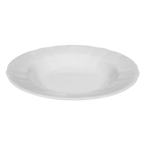 Mikasa Hospitality 001-601325 Seltmann White Porcelain 9" Dia. Deep Plate - 6 Each