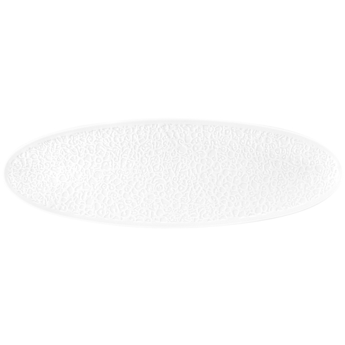 Mikasa Hospitality 001-770485 Seltmann White Porcelain 17.4" x 5.7" Coupe Platter - 2 Each