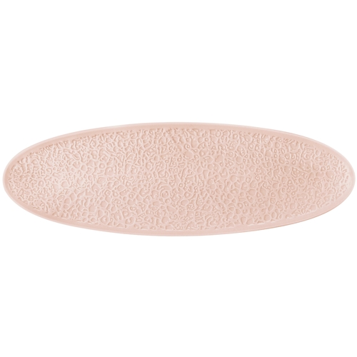 Mikasa Hospitality 001-773859 Seltmann Pink Porcelain 17.4" x 5.7" Coupe Platter - 2 Each