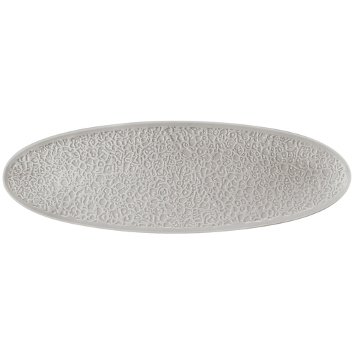 Mikasa Hospitality 001-773866 Seltmann Grey Porcelain 17.4" x 5.7" Coupe Platter - 2 Each