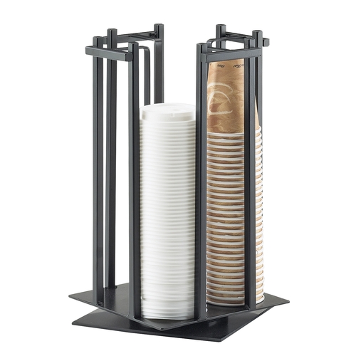 Cal-Mil 1133-13 10" x 10" Black Metal (4) Section Cup/Lid Organizer