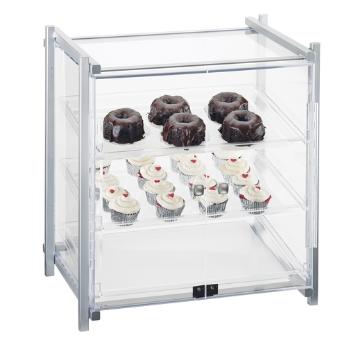 Cal-Mil 1145-S-74 One By One 20.5" x 17" Silver Frame 3-Tier Display Case