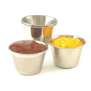 Crestware SC2 144ea 2.5oz Stainless Steel Sauce Cups