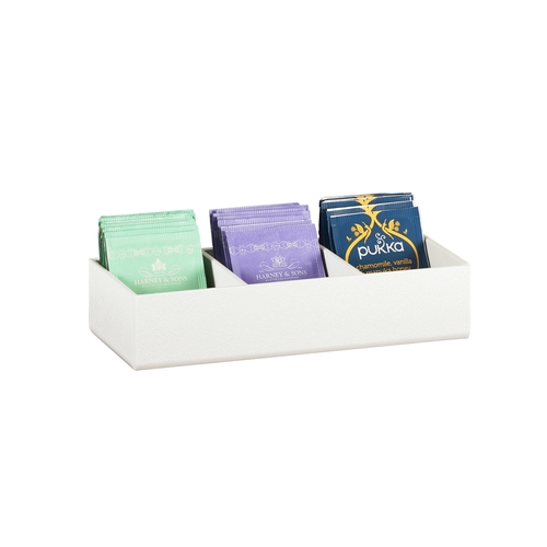 Cal-Mil 1246-15 Classic 9.5" x 4.4" White Plastic (3) Slot Packet Dispenser