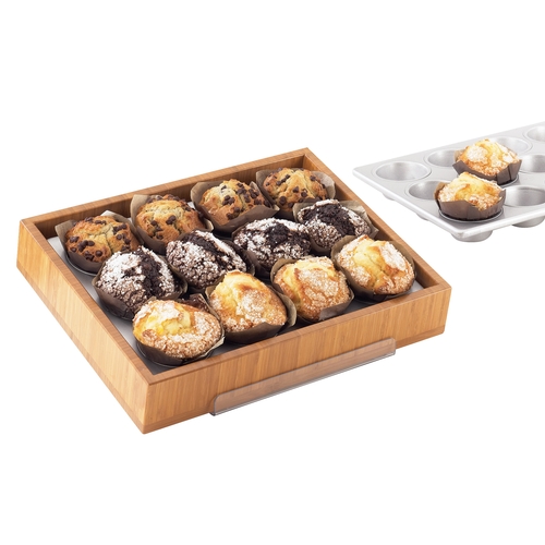 Cal-Mil 1339-60 Bamboo 16" x 11" Rectangular Display Tray