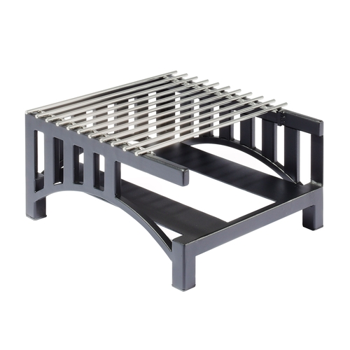 Cal-Mil 1363-13 Mission 14" x 12" Black Cook-n-Serve Butane Stand w/ Grate