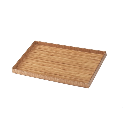 Cal-Mil 1367-12-60 Bamboo 19.75" x 11.75" Rectangular Tray - 2 Each