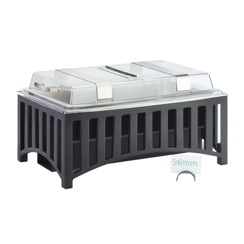 Cal-Mil 1368-13 Mission 21.6" x 13.6" Black Rectangular Chafing Dish