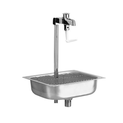 Fisher 1400 10" Pedestal Glass Filler Station w/ Sink Assembly