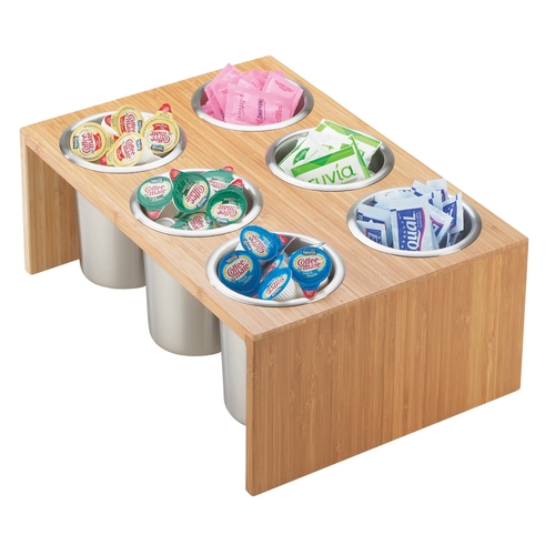 Cal-Mil 1425-6-60 Bamboo 16" x 11" x 6"H Flatware Organizer