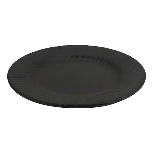 GET 15003218001 Sustain Black Melamine 12.5" dia. Plate - 6 Each