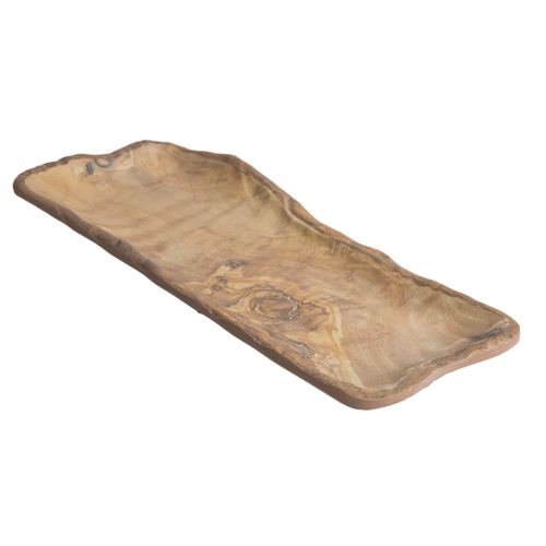GET 15004103036 Transform Wood Grain Melamine 11.8" x 4.9" Oblong Plate