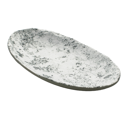 GET 15005085006 Endure Pebble Melamine 12.4" x 7" Oval Plate - 1 Doz