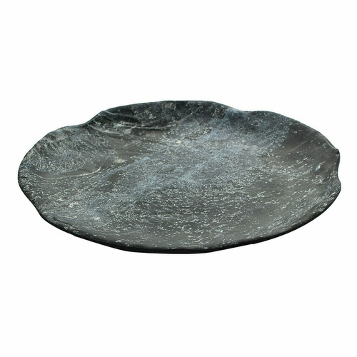 GET 15005111007 Endure Weathered Pewter Melamine 10" dia. Plate - 1 Doz