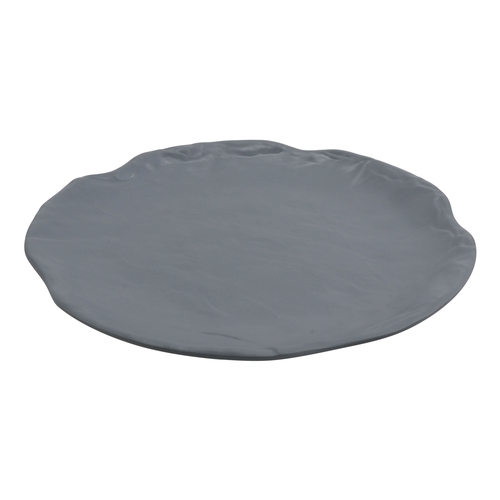 GET 15005112005 Endure Weathered Onyx Melamine 12" dia. Plate - 1 Doz