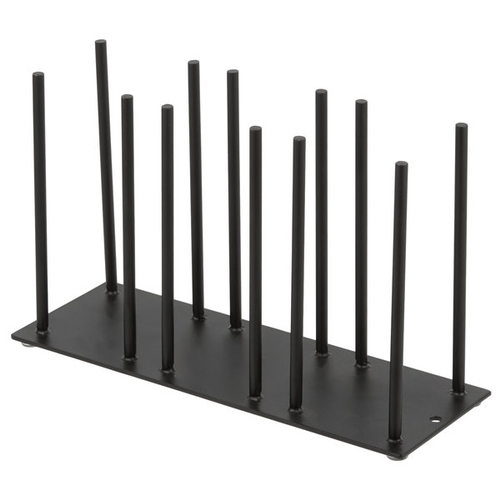 Cal-Mil 1516-3-13 10" x 3.5" Black Iron Lid/Ramekin Organizer w/ 3 Slots