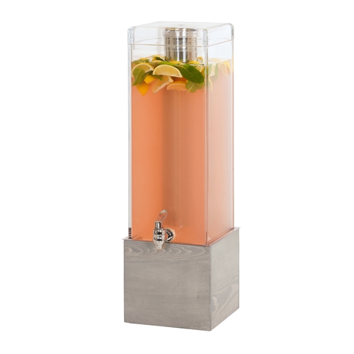 Cal-Mil 1527-3-110 Aspen 8.5" x 8.5" Clear Acrylic 3 Gallon Beverage Dispenser