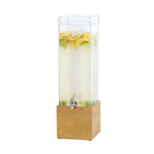 Cal-Mil 1527-3-99 Madera 8.5" x 8.5" Clear Acrylic 3 Gallon Beverage Dispenser