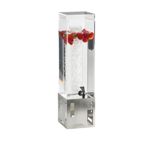 Cal-Mil 1602-3-55 Squared 7.5" x 9.5" Clear 3 Gallon Beverage Dispenser