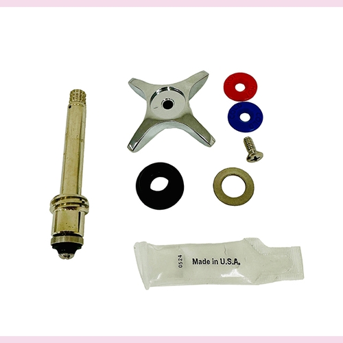 Fisher 1802-0000 1/2" Right-Hand Swivel Control Valve Stem w/ Cross Handle