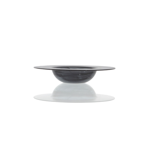 Mikasa Hospitality 1983-43 Ardacam Black Glass 16.9 oz. Plate - 9 Each