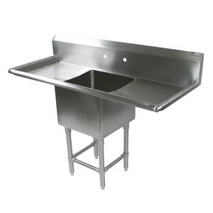 John Boos 1PB18244-2D24 1 Compartment 18" x 24" Stainless Steel Pro-Bowl Sink