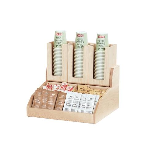 Cal-Mil 2019-71 Blonde 15" x 14.5" Wooden Natural Maple Condiment Organizer