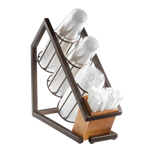 Cal-Mil 2051-84 Sierra 6" x 16.75" Steel (4) Section Cups/Lids Organizer