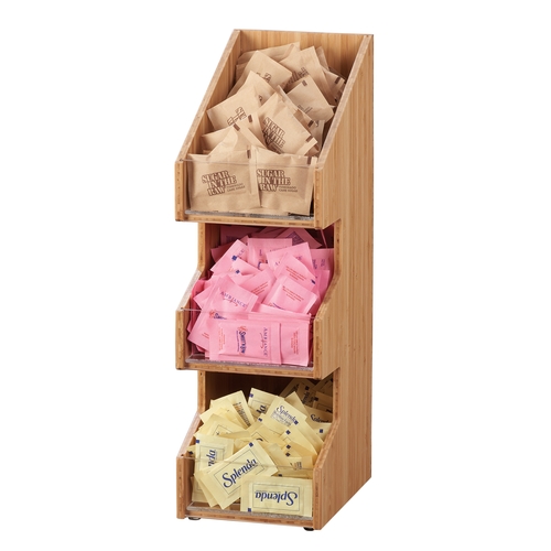 Cal-Mil 2053-60 Bamboo 7" x 5" 3-Tier Condiment Organizer
